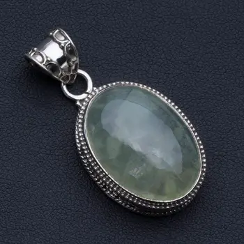 

Natural Prehnite 925 Sterling Silver Pendant 1 1/2" P0511