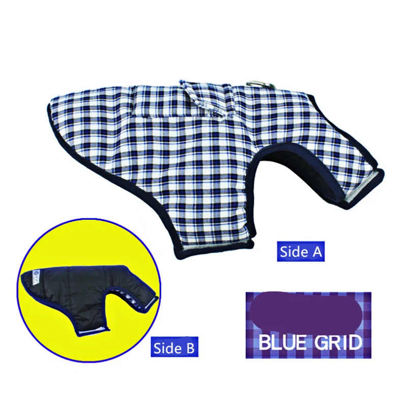 Blue Gird Зимняя одежда для домашних животных, одежда для собак для маленьких и больших собак, водонепроницаемый жилет для собак, куртка, пальто для чихуахуа, мопса, французская одежда для бульдога - Цвет: Blue Gird