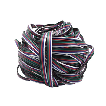 

5M/10M/20M/50M RGBW 5pin connector 5 channel extend cable for 5050 RGBW RGBWW led strip Extension wire cord