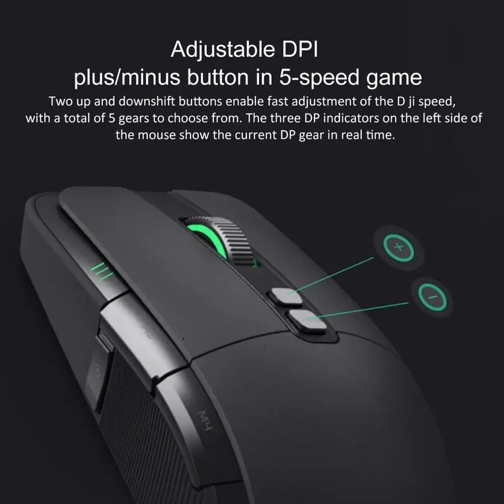 Xiaomi 2,4G usb-ресивер беспроводной мыши игровая мышь 7200 dpi RGB мышь с подсветкой геймер оптическая компьютерная ПК мышь