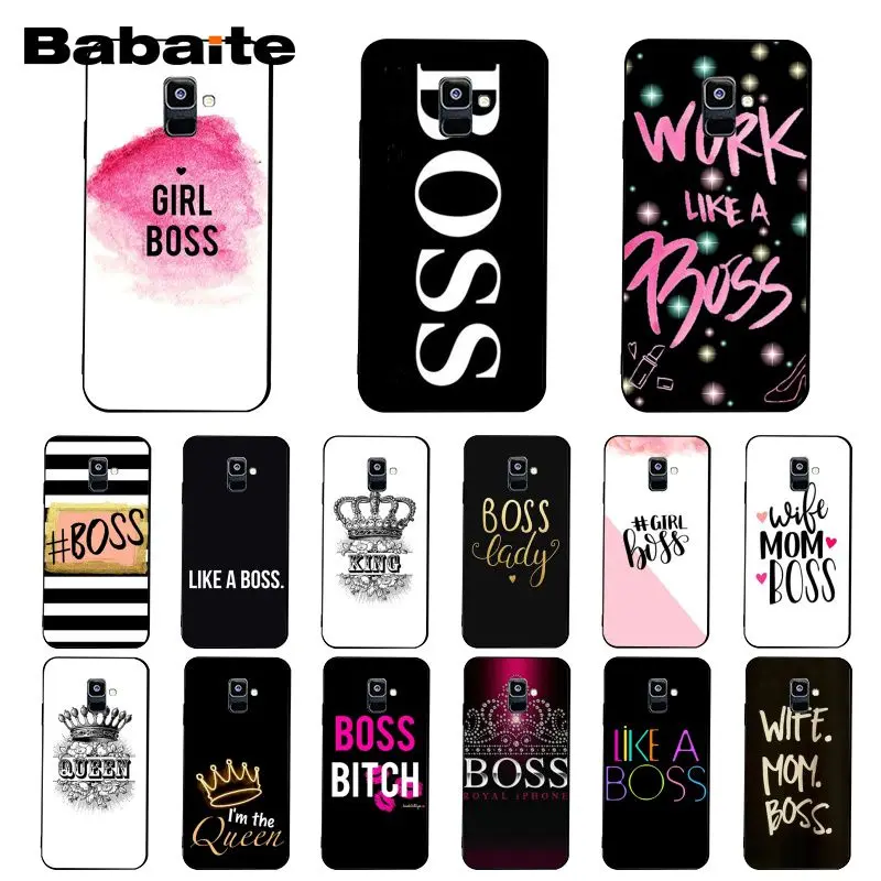 

Babaite Girl Wife Mom boss King queen Phone Case For Samsung Galaxy A7 2018 A50 A70 A8 A3 A6 A6Plus A8Plus A9 2018