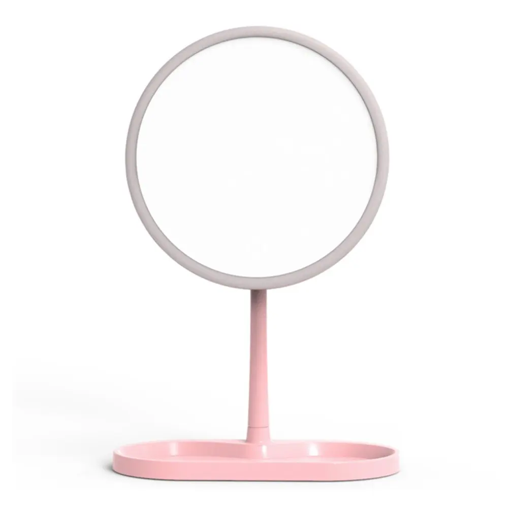 

7-Inch Led Makeup Mirror With Lamp Desktop Touch Dimming Battery Models With Light Mirror With Storage