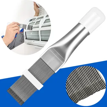 

Cleaning Tool Air Conditioner Fin Repair Tool Coil Comb A/C HVAC Condenser Radiator Universal Folding Brush Cleaning Tool#1