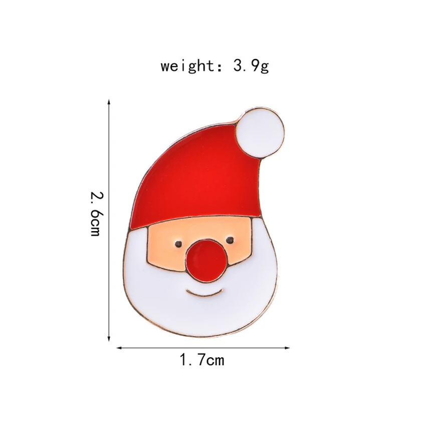 Санта Клаус трость конфеты колокольчики Рождественская елка милый вязаный мини брошь «шляпа» сердце эмалированные булавки свитер нагрудные булавки подарок для друзей