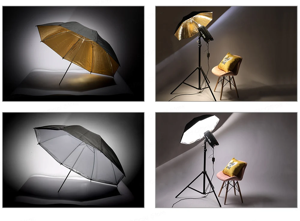 LimoStudio 33 Photography Double Layer Black/Gold Umbrella Soft Light Box Reflector Photography AGG129 