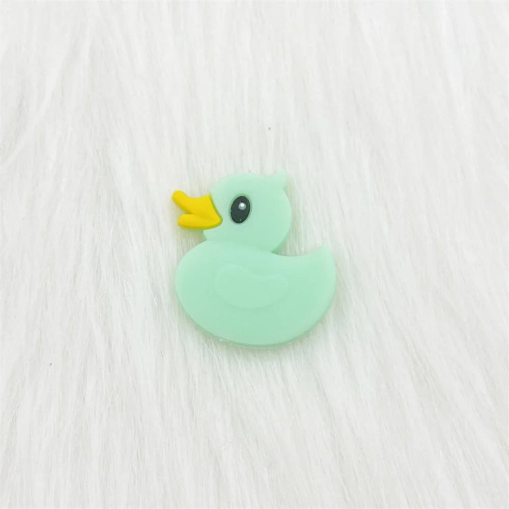 10pc/lot Duck Silicone Beads Rodent Siliconen Perle Teething Beads For Jewelry Making Necklace Pendant Baby Products