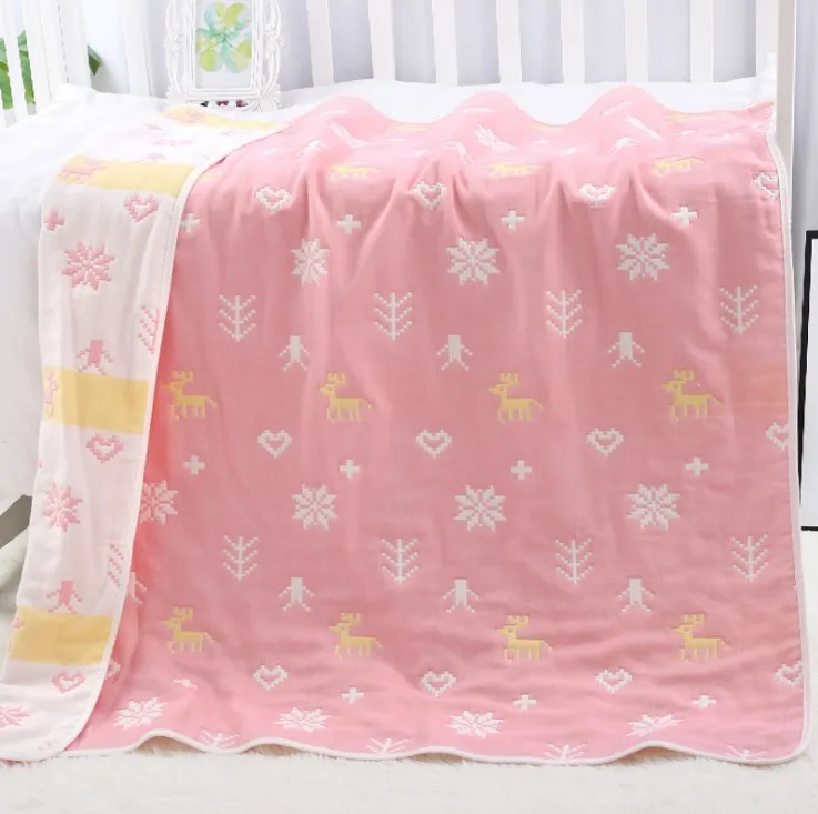 4粉色鹿雪花