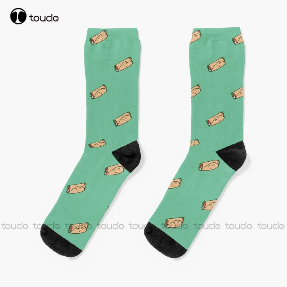 

Burrito Pattern Socks Novelty Socks Christmas New Year Gift Custom Gift Unisex Adult Teen Youth Socks 360° Digital Print Sock
