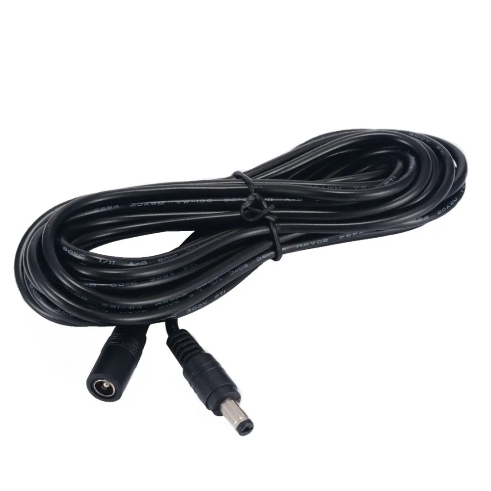 12 В Удлинительный кабель постоянного тока 5,5 мм* 2,1 мм Мужской Женский кабель питания 1 м 2 м 3 м 5 м 10 м удлиняющий провод для DC камера видеонаблюдения УДЛИНИТЕЛЬ шнур питания