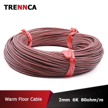 

2mm 6K/80ohm High Quality Low Cost Carbon Fiber Warm Cable 5 to 100 Meters Carbon Fiber Heating Wire Warm Floor Electric Cable