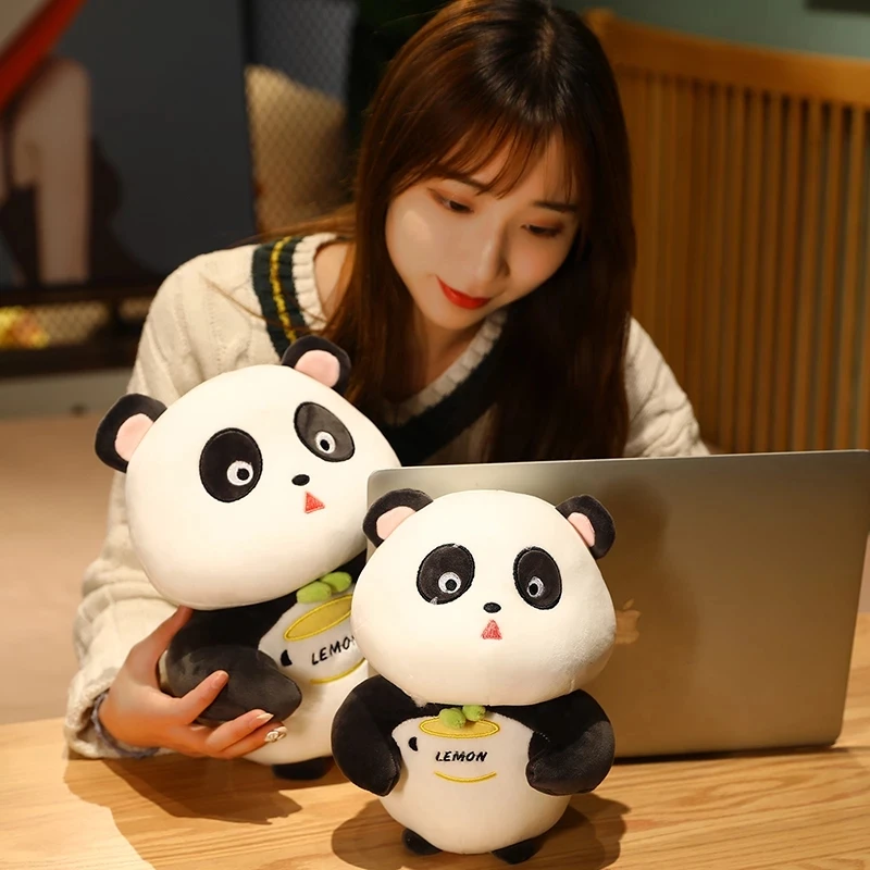 25cm Cute White&ampBlack Plush Toys Stuffed Soft Couples panda Doll Pillow Creative Cartoon Birthday Gift for Kids Baby | Игрушки и