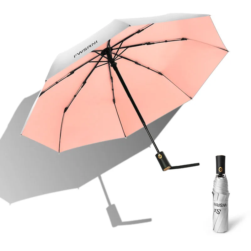 Fassano автоматический зонтик Титан серебристый клей складной зонтик от солнца Солнцезащитный УФ Женский солнечный и дождливый UPF50