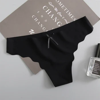 

Seamless Lady G String Sexy Low Waist Thong High Quality Bow Women Underwear Panties Fashion Solid Color Knicker 20
