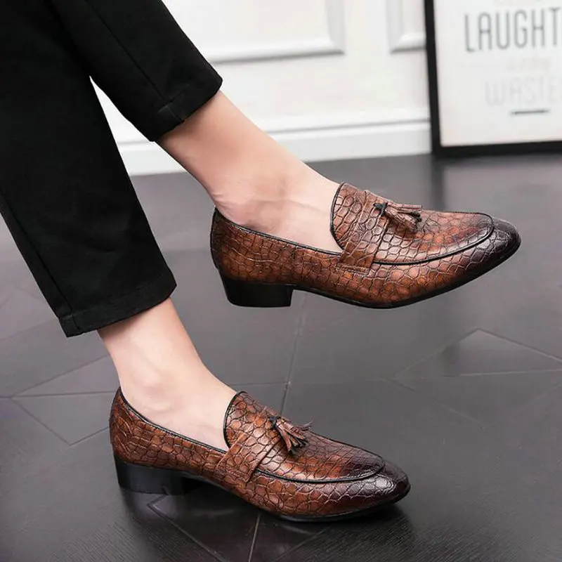 

Big Size 47 Dress Shoes Men Casual shoes Brand Fashion Formal Shoes Men Bullock Business Office Driving loafers Shoes A57-48