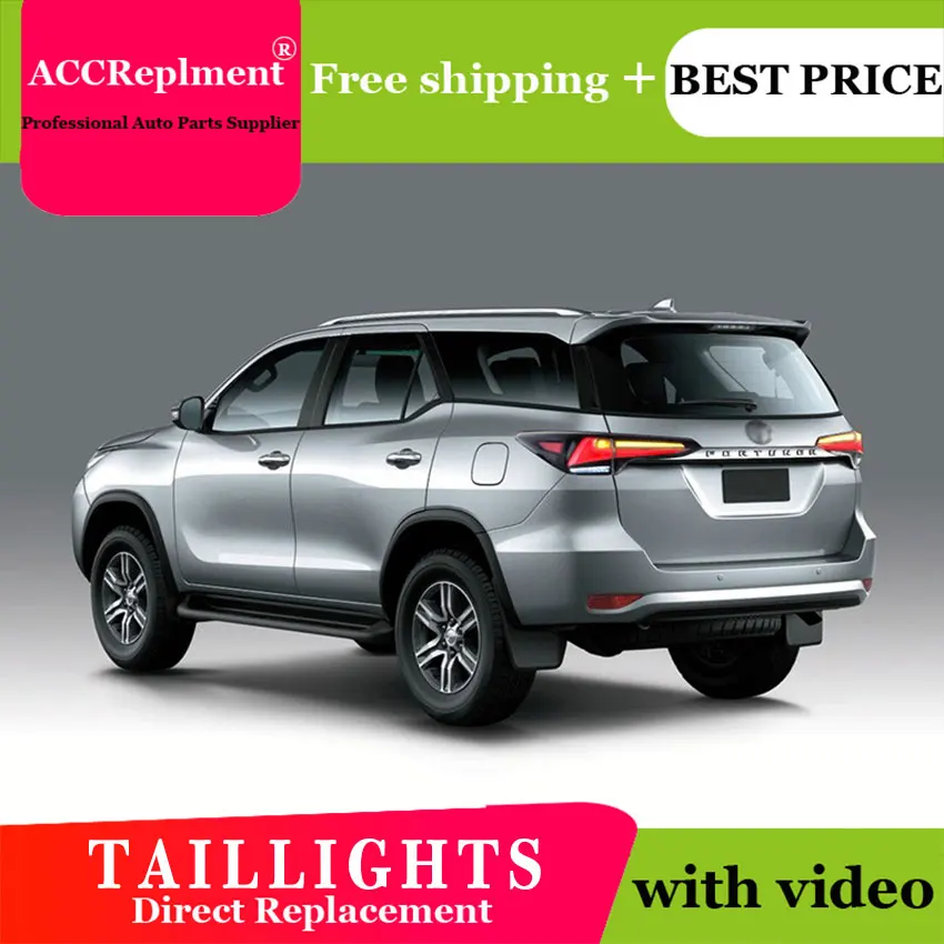Автомобильный Стайлинг для Toyota Fortuner задние фонари- для Fortuner светодиодный задний фонарь+ сигнал поворота+ тормоз+ обратный светодиодный свет