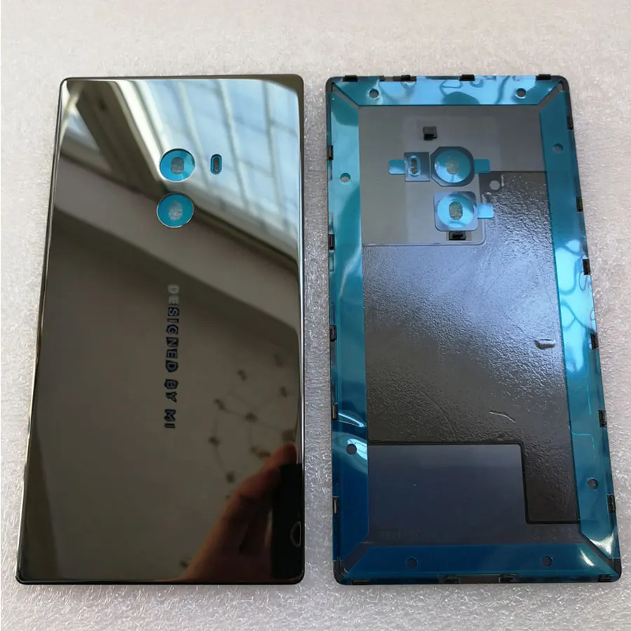 silvery logo Axisinternational для Xiaomi mi x/mi x Pro 18K версия керамическая передняя часть со средней лицевой панелью+ задняя крышка батарейного отсека - Цвет: silvery logo