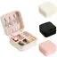 

Mini Faux Leather Travel Jewelry Box Easy Portable Gift Storage Organizer Case Earring Ring Necklace Storage Box Creative Gift