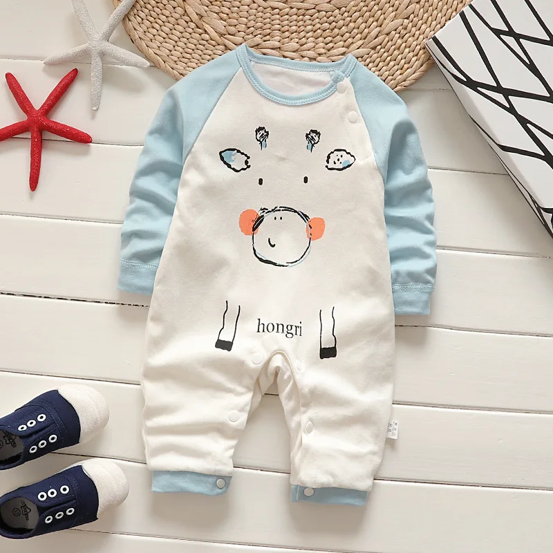 bright baby bodysuits	 Autumn Spring Cotton Cartoon Bear Cat Toddler Romper Boy Clothes Newborn Baby Girl Clothing Infant Jumpsuit for Baby Clothes Baby Bodysuits are cool