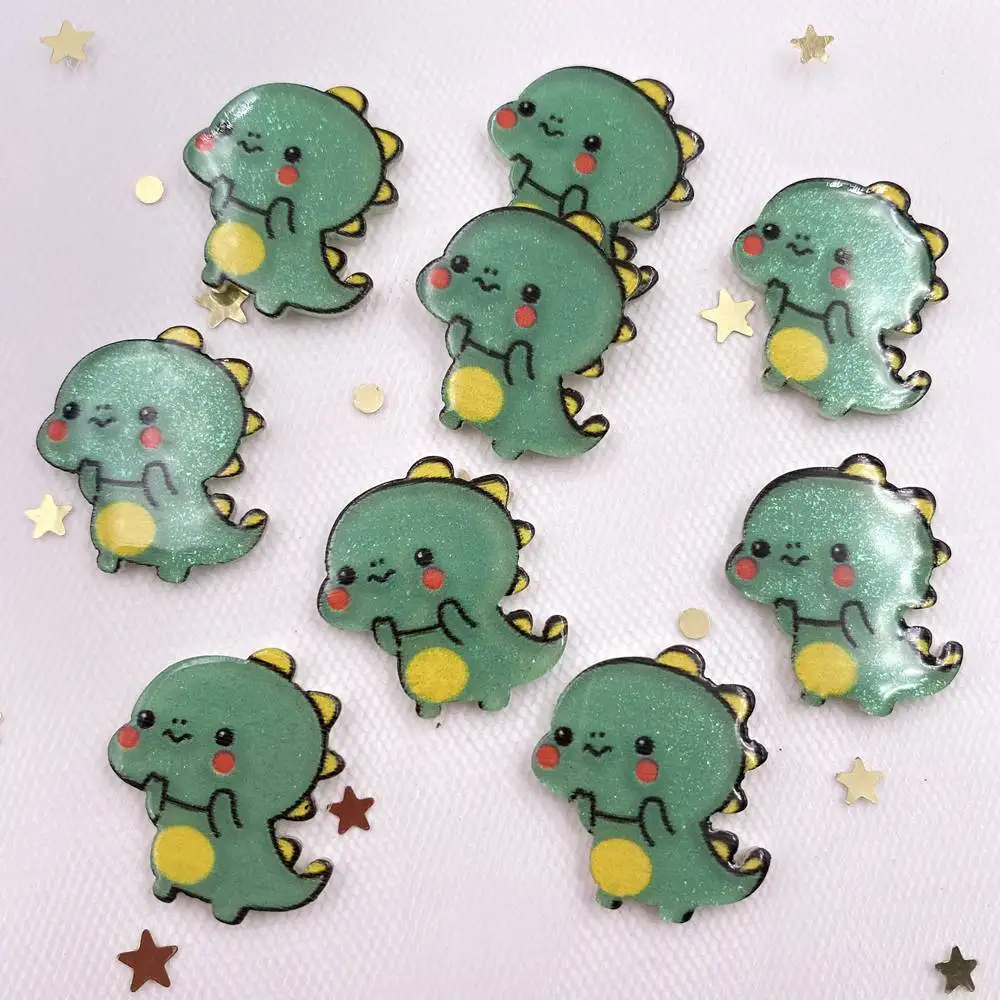 Kawaii красочный Динозавр Детский плоский пластиковый лист миниатюрный узор