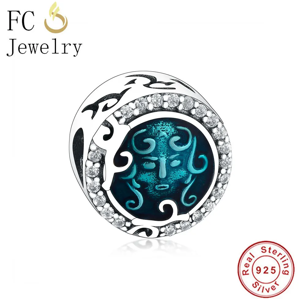 FC Jewelry оригинальный брендовый браслет с подвесками 925 пробы серебристая