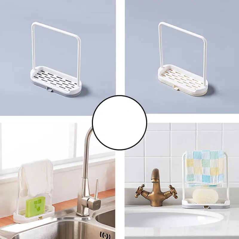 Creative Kitchen Desktop Rag Rack Detachable Dishcloth Sponge Drying Rack Multifunctional Kitchen Towel Stand Soap Holder