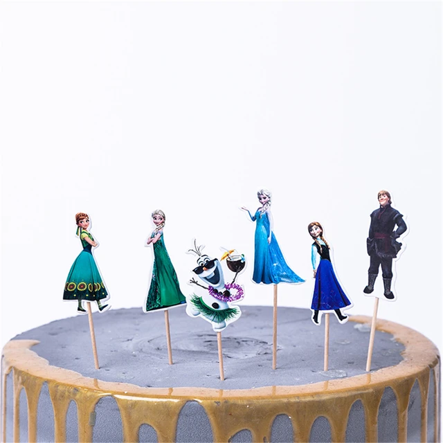 Frozen Cupcake Toppers Birthday Cakes | Frozen Cupcake Toppers Printable -  Princess - Aliexpress