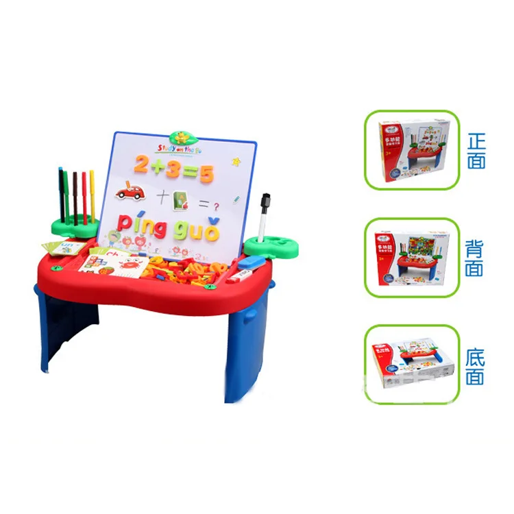 

Children Magnetic Drawing Board Study Table with Adhesive Paper Children'S Educational Early Childhood Supplies