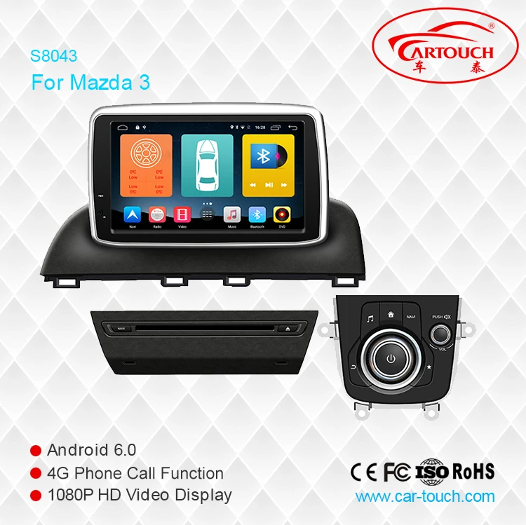 Автомобильный мультимедийный DVD-плеер на Android с GPS для Mazda 3 Axela 2014 2015 2016 2017 Радио FM AM