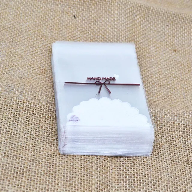 100pcs/lot 7cm Clear Candy Bag Transparent Plastic Bag Cookie OPP Bag For Wedding Birthday Party Decor DIY Gift Packaging Pouch B03