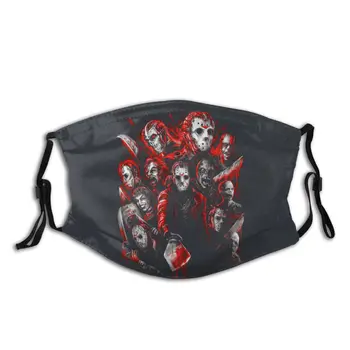 

Jason Voorhees Horror Friday The 13th Non-Disposable Face Mask with Filter Anti Haze Dust Mask Respirator Mouth Muffle