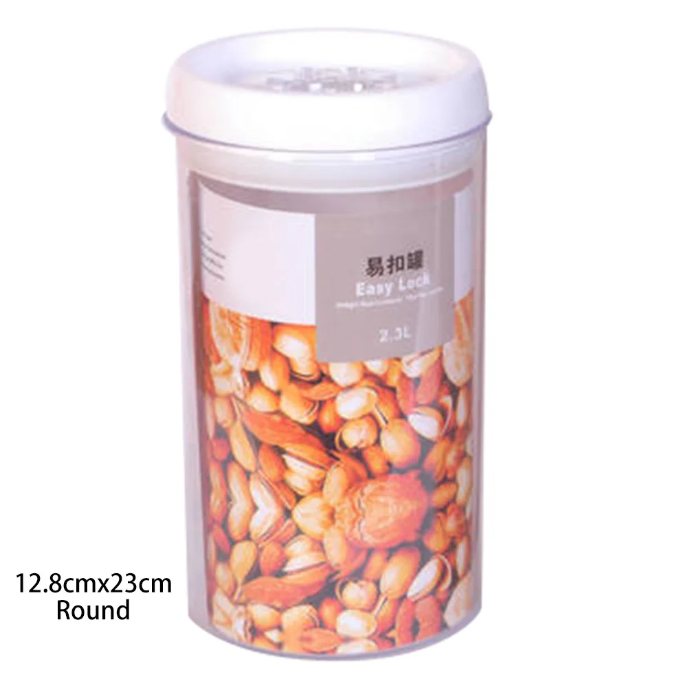 Пластиковый кухонный герметичный контейнер для хранения пищевых продуктов, Баночки, Баночки, контейнер для зерна XHC88 - Цвет: 12.8cmx23cm