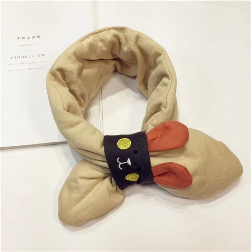 beige Крест-накрест» для девочек шарф детей в возрасте от года до трёх с рисунком из комиксов детская шарф для девочек, для мальчиков Детские шарф для мальчиков и шею ошейники для собак, теплая детская шейный платок - Цвет: beige