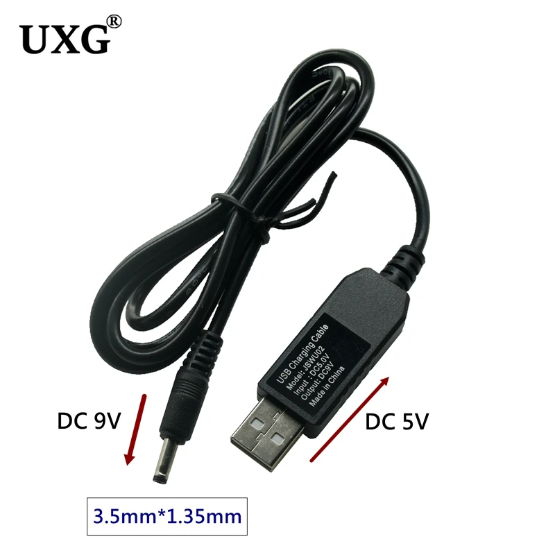 Universal USB to DC Power Boost Cable - 5V to 9V/12V Step-Up Converter with 3.5mm Plug