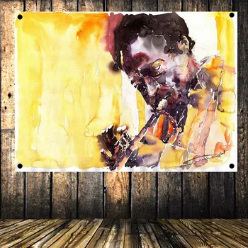 

Nostalgic Music Retro Rock Band Star Poster American Country Music Flag Banner Tapestry Oil Painting Bar Cafe Wall Decor Gift A1