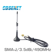 

2Pcs/Lot 490MHz High Gain uhf Antenna 3.5dBi CDSENET TX490-XP-100 With Magnet Base 490 MHz Sma Male Sucker Antenna