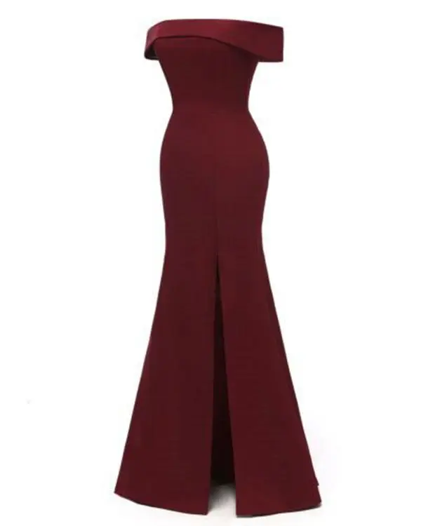 ANGELSBRIDEP-Boat-Neck-Mermaid-Long-Bridesmaid-Dresses-Sexy-Side-Split-Simple-Design-Cheap-Formal-Wedding-Guest