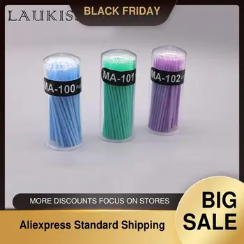 

100pcs Disposable Individual Eyelash Extension Cleaning Brush Micro Mascara Applicator Eyelash Glue Cleaning Stick Makeup Tool