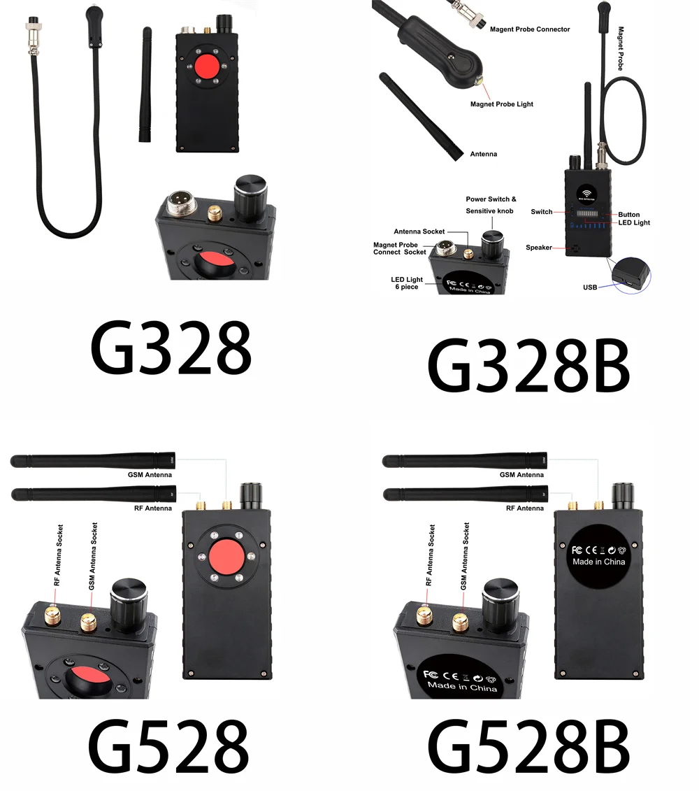 Anti Spy Hidden Camera Detector Wireless RF Signal Bug Detects Ultra-Sensitive Sweeper GSM Listening Spy Camera Device Scanner