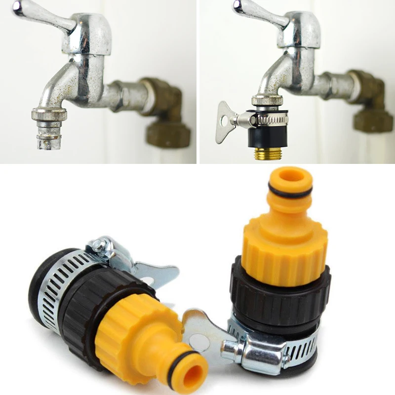 

1 Pcs Washing Machine Part Water Tap Connector Water Fitting Pipe Metal Faucet Fittings Connection Tool Kitchen Accessories