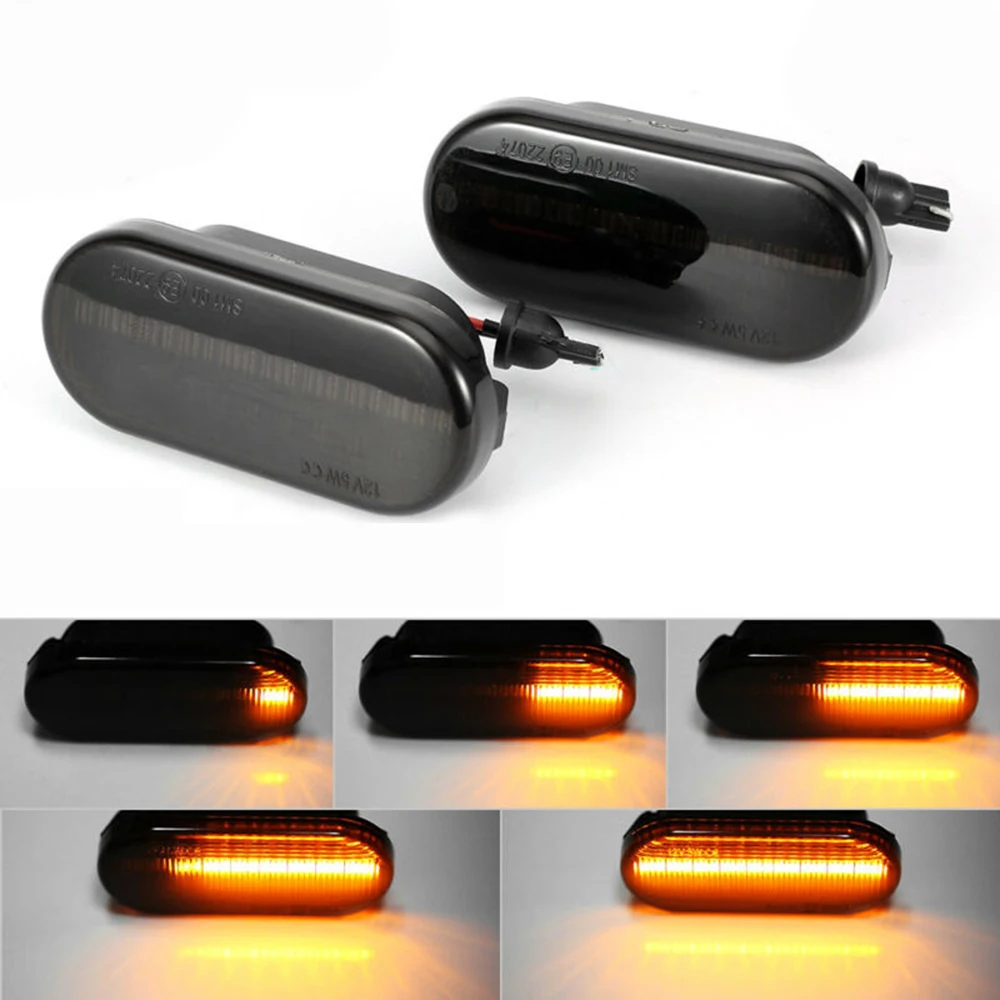 

2* Car Side Marker LED Water Flow Turn Signal Light Lamp For Ford Charlon Passat