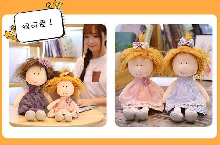 30/45 см 4 вышивка крестом картины новое kawaii для девочек куклы плюшевые Мультяшные рюкзаки в виде девушки brinquedos бутик труба куклы гуманоиды для подарок на день рождения