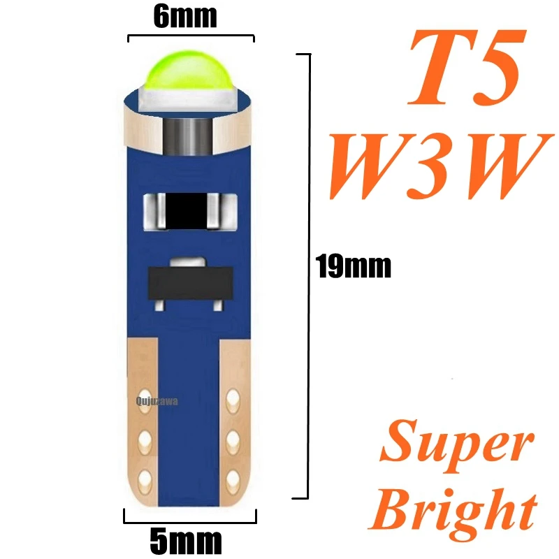 10PCS T3 T4.2 T4.7 T5 T6.5 T10 W5W B8.5D B8.4D B8.3D LED  ڵ   ڵ   ³ȭ ǥ 