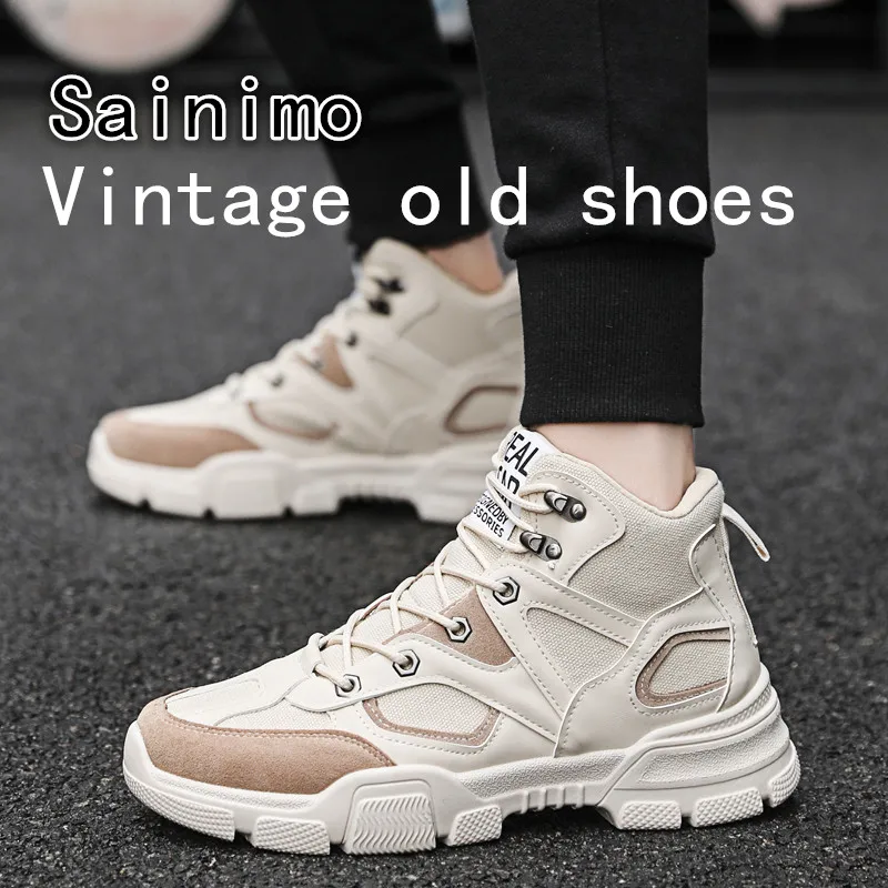 Sainimo обувь на толстой подошве; Ботинки martin; Мужская обувь; botas hombre; обувь в стиле ретро; zapatos de hombre; chaussure homme