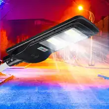 120 Вт радиолокационный датчик светодиодный Солнечный уличный светильник с пультом дистанционного управления для Плаза парк сад двор открытый светильник ing