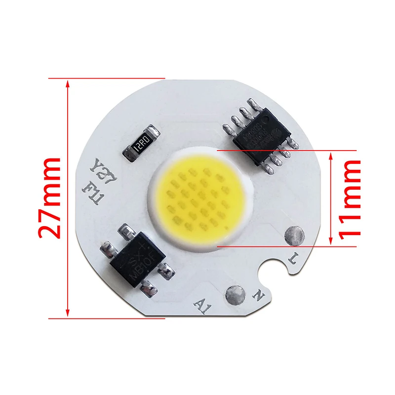 LED COB Chip Lamp 3W 5W 7W 9W 220V LED Bulb Input Smart IC No Driver High Lumens For DIY LED Flood Light Downlight Spotlight