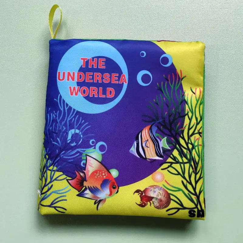 4 типа детский блокнот, Обложка из мягкой ткани Ранние развивающие детские погремушки игрушки развивающее, новорожденного книги для активного отдыха детский подарок - Цвет: S-fish