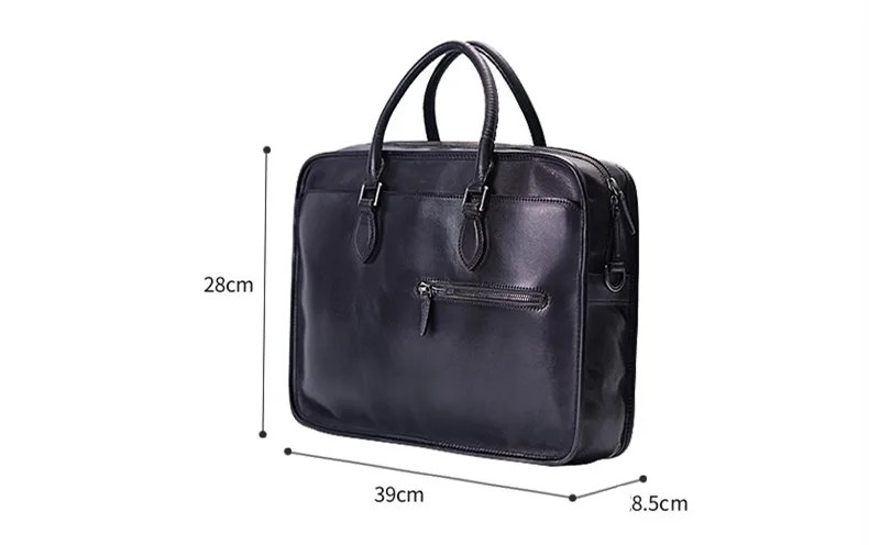 Кожаная мужская сумка ручной работы, сумка для ноутбука, портативный Ретро деловой портфель, первый слой, кожаная мужская сумка на плечо, компьютерные сумки