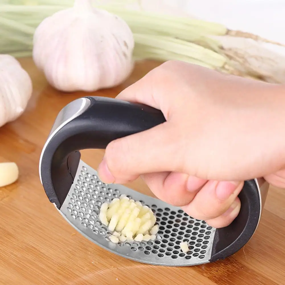 Stainless Steel Manual Garlic Press Crusher Squeezer Masher Kitchen-Tool