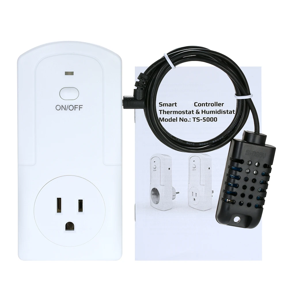 

Wireless APP Remote Control Power Outlet Smart Thermostat Humidistat Timing Plug Socket AC90-250V