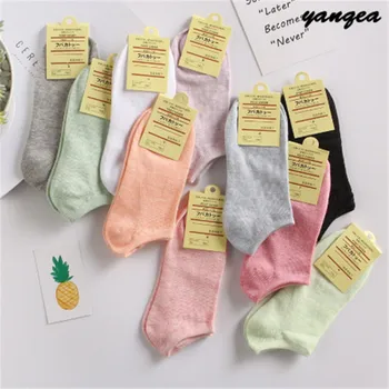 

Women Socks Breathable Sports socks Solid Color Boat socks Comfortable Cotton Ankle Socks colorful